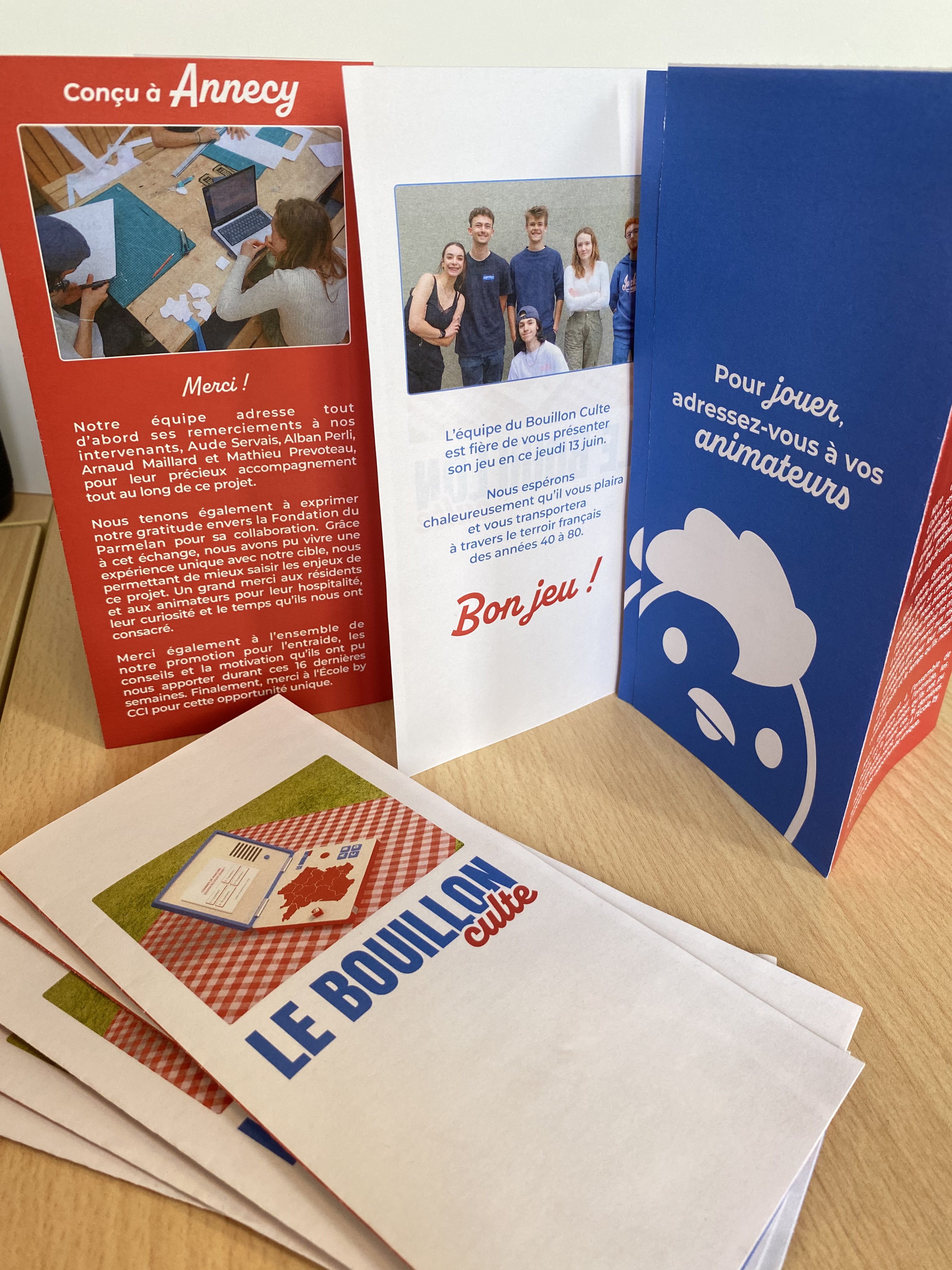 Flyer et photo d'équipe Le Bouillon Culte